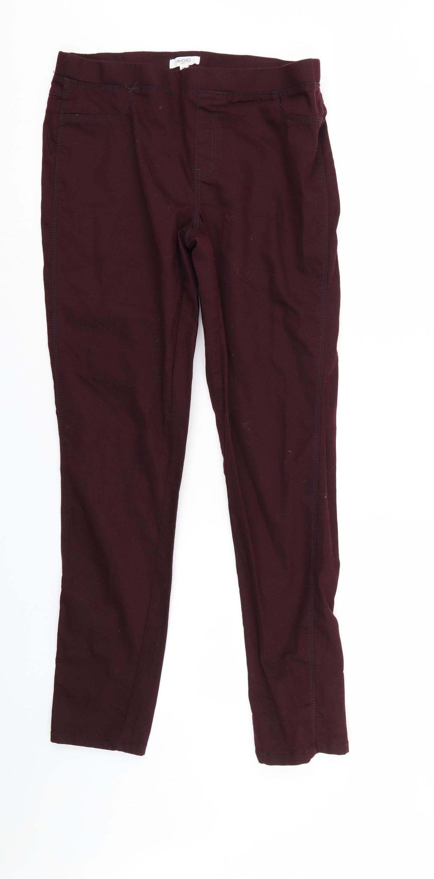 Khoko Womens Red  Denim Jegging Jeans Size 14 L30 in