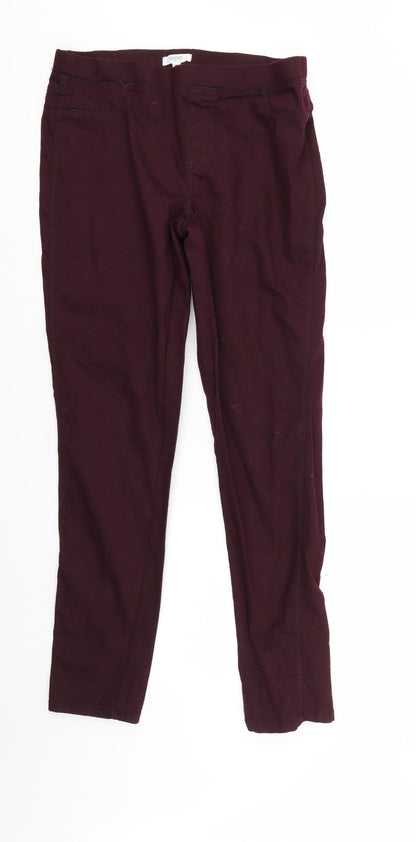 Khoko Womens Red  Denim Jegging Jeans Size 14 L30 in