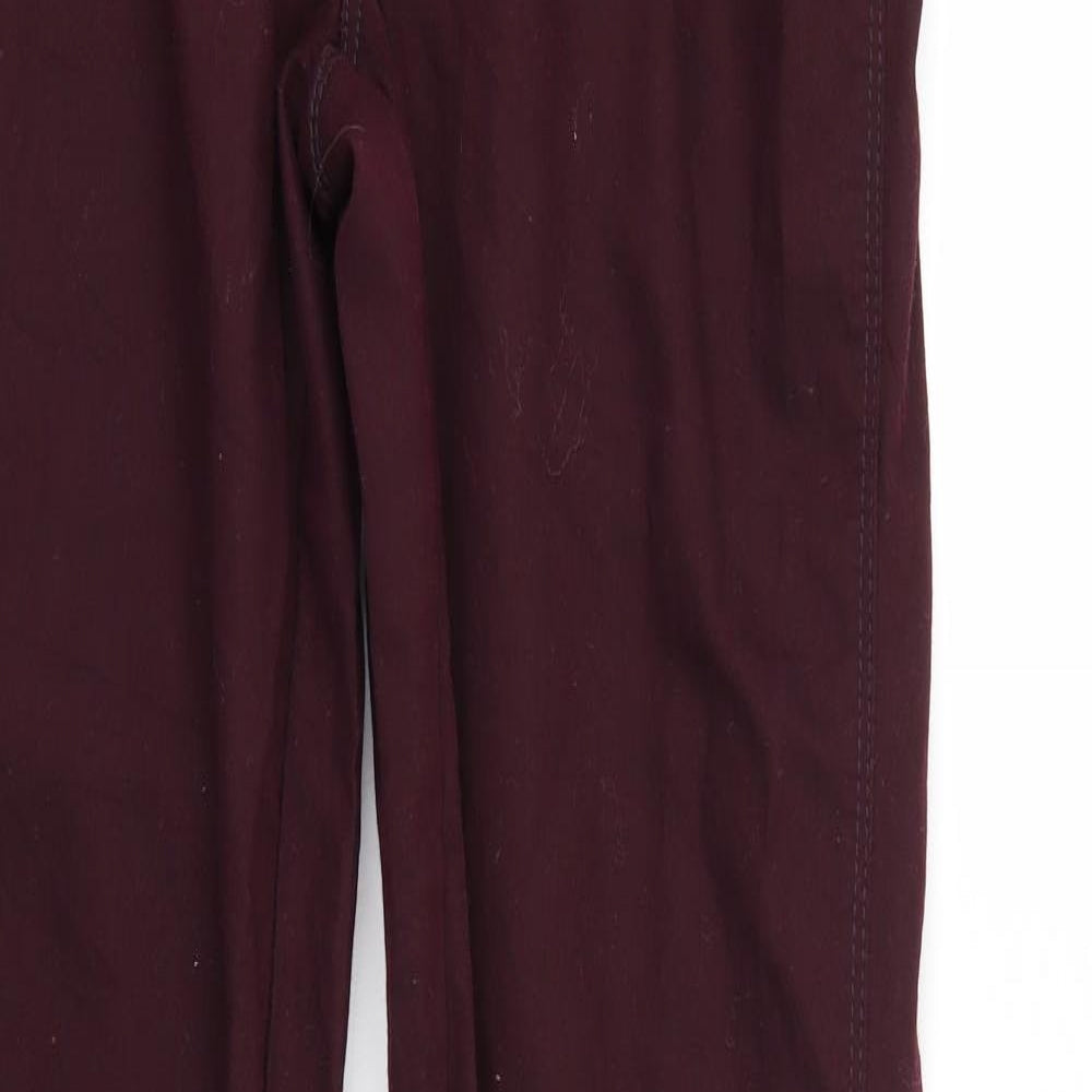 Khoko Womens Red  Denim Jegging Jeans Size 14 L30 in