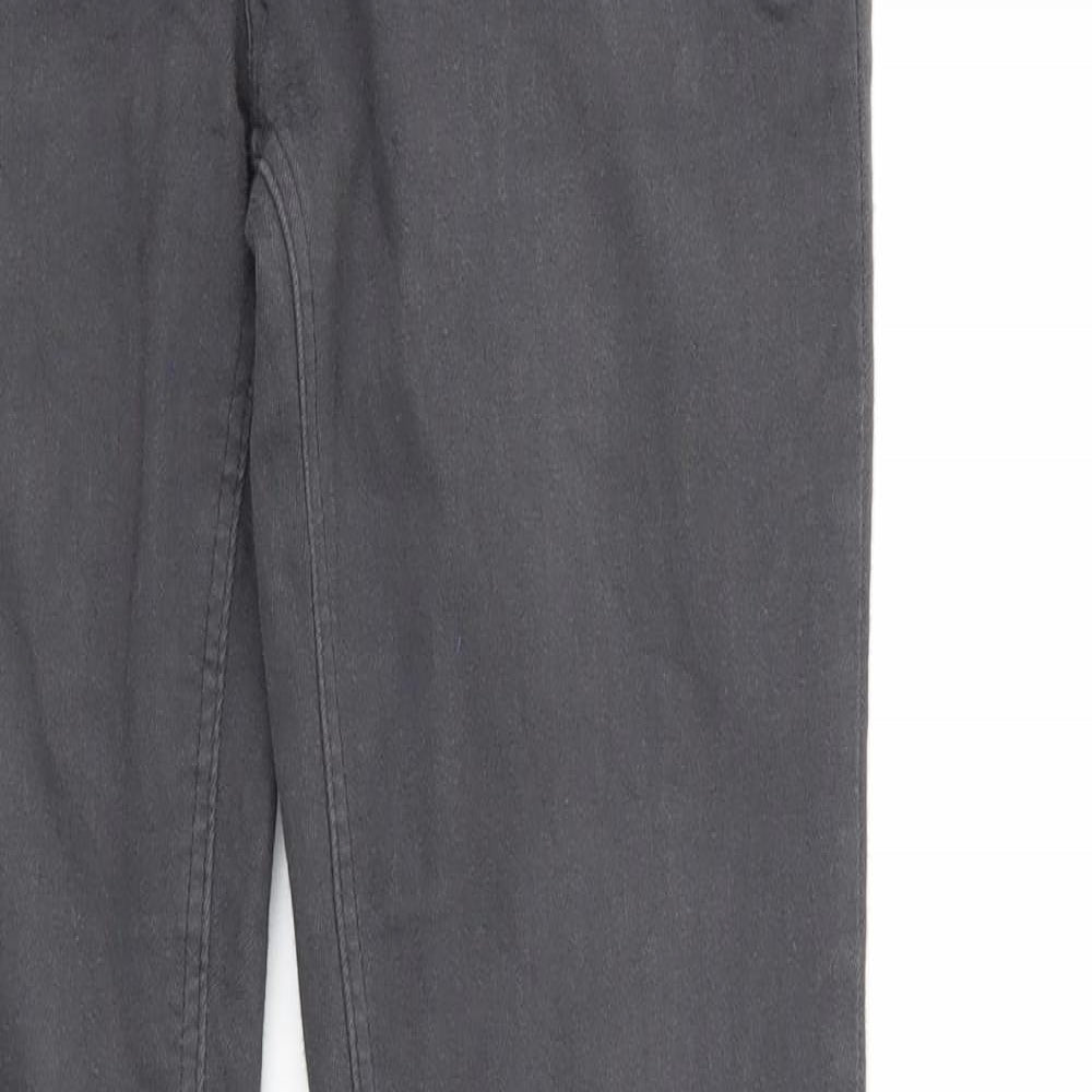 Zara Womens Grey  Denim Tapered Jeans Size 8 L28 in