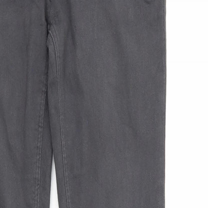 Zara Womens Grey  Denim Tapered Jeans Size 8 L28 in