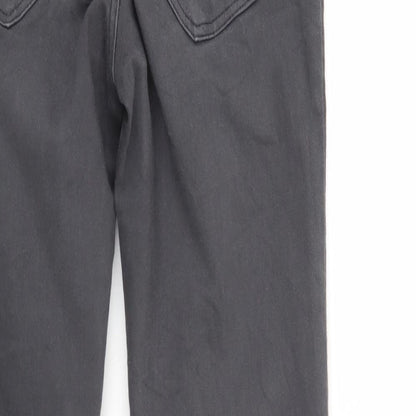 Zara Womens Grey  Denim Tapered Jeans Size 8 L28 in