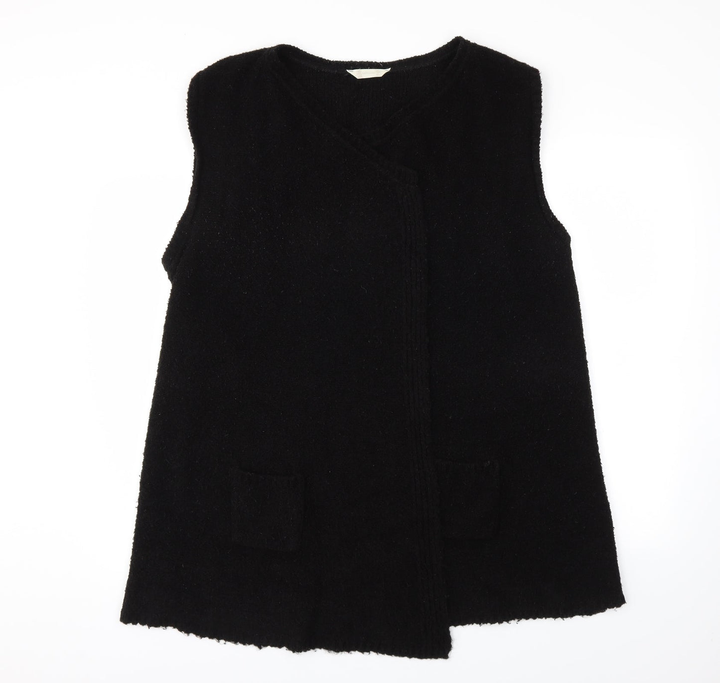 BHS Womens Black   Wrap Jumper Size 18