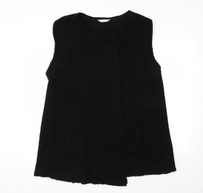 BHS Womens Black   Wrap Jumper Size 18