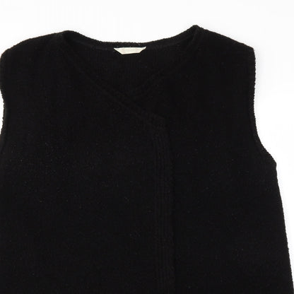 BHS Womens Black   Wrap Jumper Size 18
