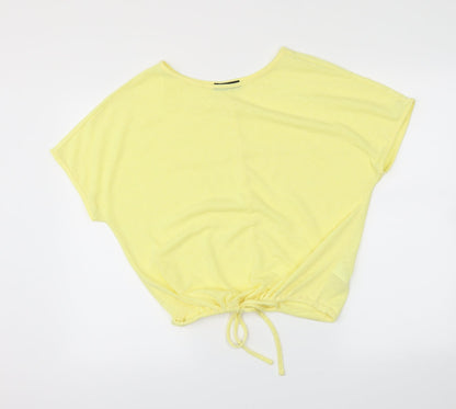 F&F Womens Yellow   Pullover Jumper Size 10  - cropped