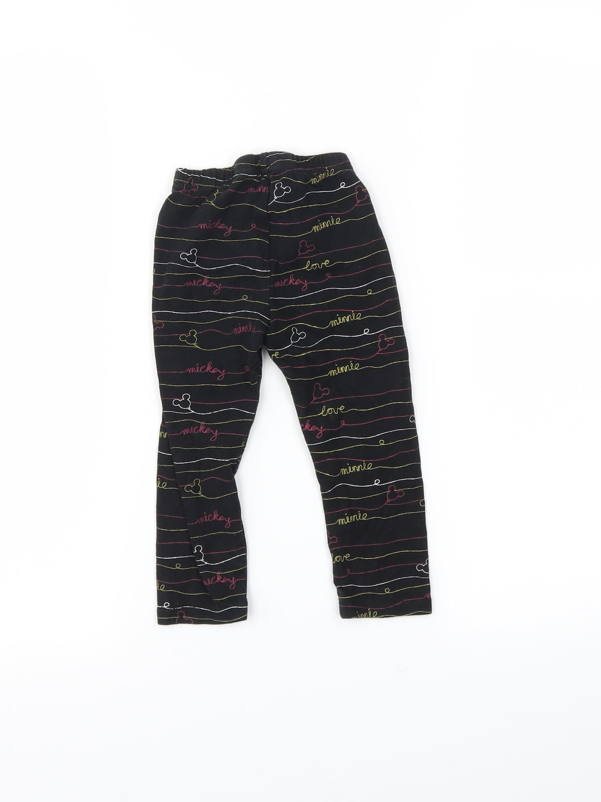 Disney Girls Black   Pedal Pusher Leggings Size 18-24 Months