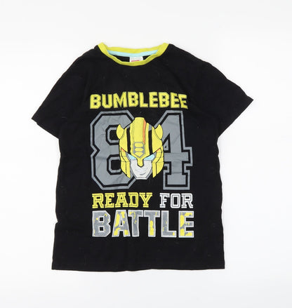 Pep&Co Boys Black   Basic T-Shirt Size 9-10 Years