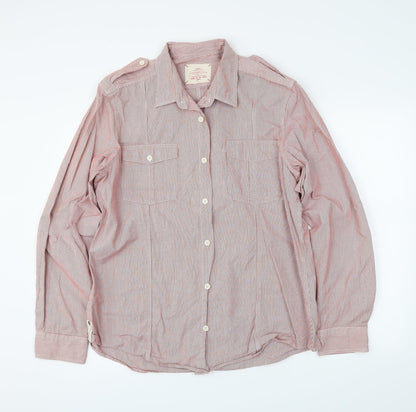 Mens UK Size XL NEXT Red  Button-Up Long Sleeve Casual Shirt