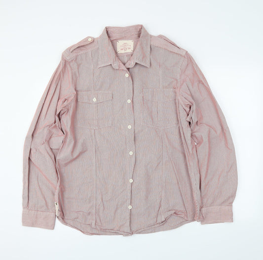 Mens UK Size XL NEXT Red  Button-Up Long Sleeve Casual Shirt