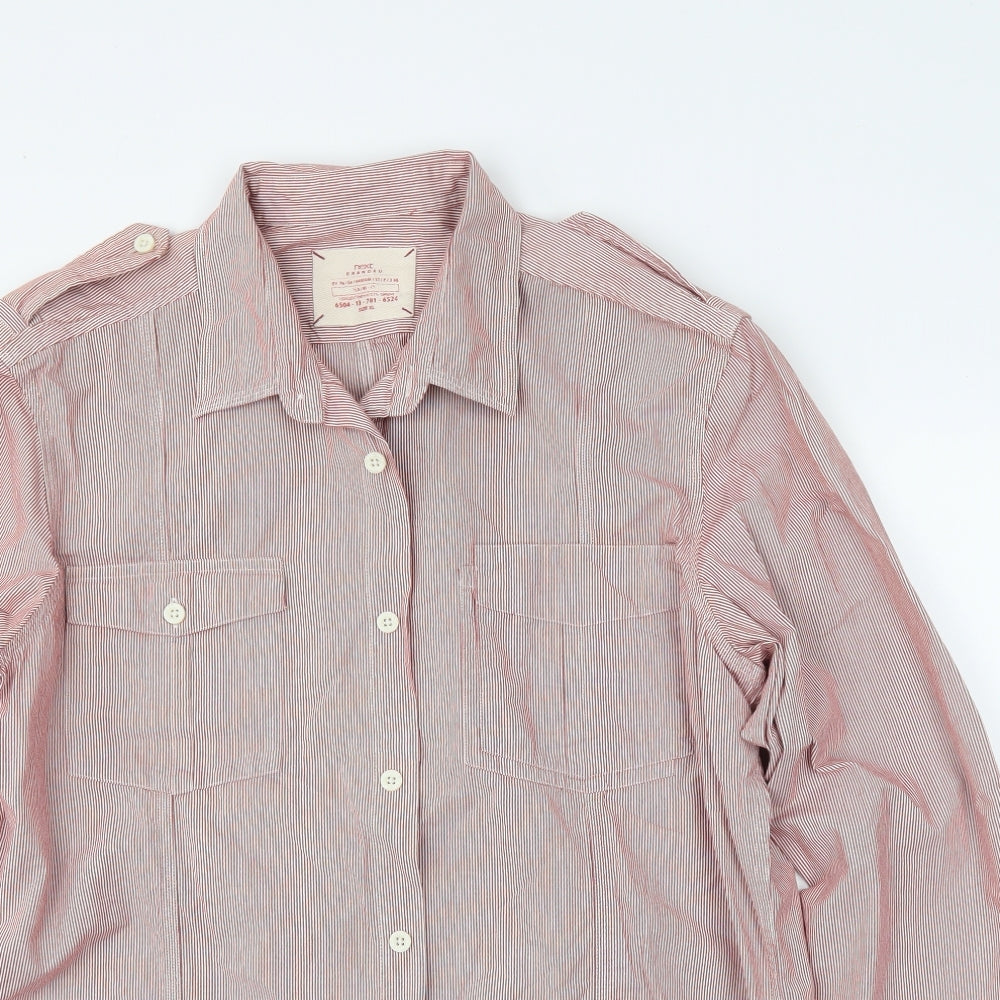Mens UK Size XL NEXT Red  Button-Up Long Sleeve Casual Shirt