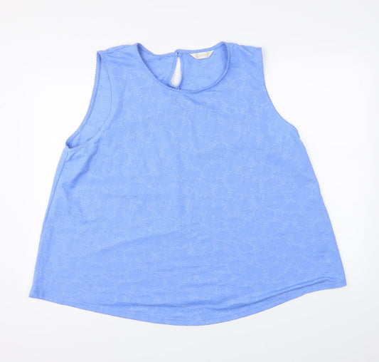Authentic Womens Blue   Basic Tank Size 22
