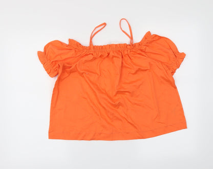 Womens UK Size S H&M Orange Basic Blouse