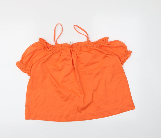 Womens UK Size S H&M Orange Basic Blouse