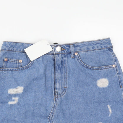 H&M Womens Blue  Denim Mini Skirt Size 8