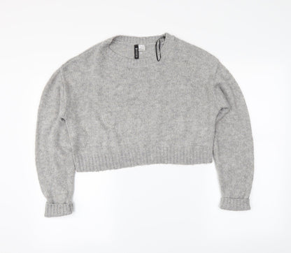 H&M Womens Grey   Pullover Jumper Size S