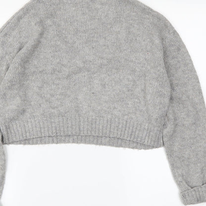 H&M Womens Grey   Pullover Jumper Size S