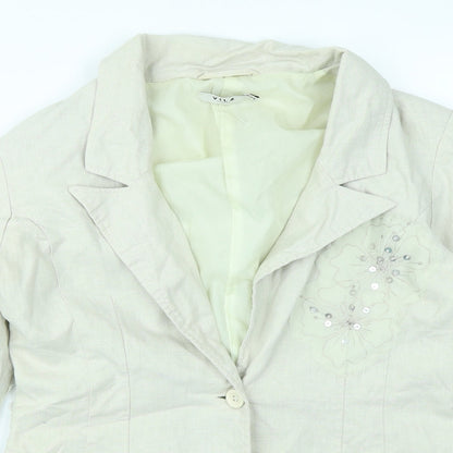 VILA Womens Beige   Jacket Blazer Size M
