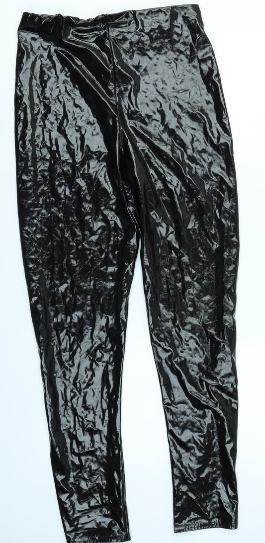 Rebellious Womens Black   Trousers  Size 12 L27 in