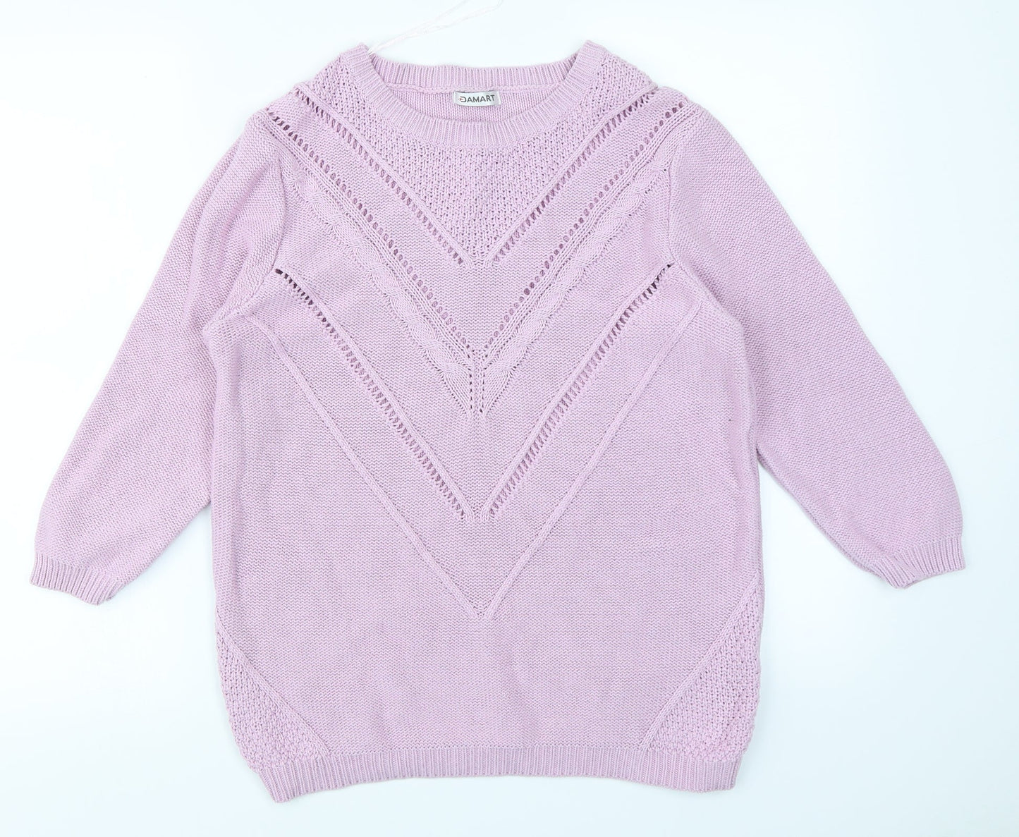Damart Womens Purple  Knit Pullover Jumper Size 10