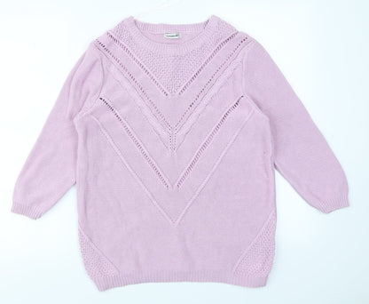 Damart Womens Purple  Knit Pullover Jumper Size 10