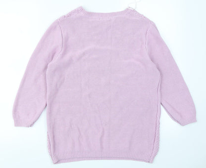 Damart Womens Purple  Knit Pullover Jumper Size 10
