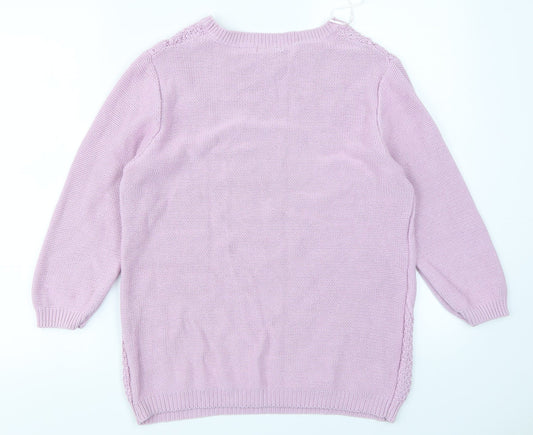 Damart Womens Purple  Knit Pullover Jumper Size 10