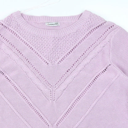 Damart Womens Purple  Knit Pullover Jumper Size 10