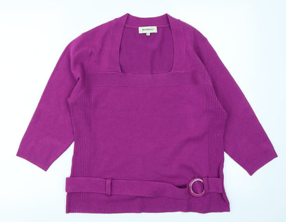 Bassini Womens Purple   Pullover Jumper Size XL