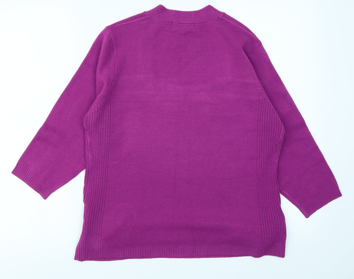 Bassini Womens Purple   Pullover Jumper Size XL