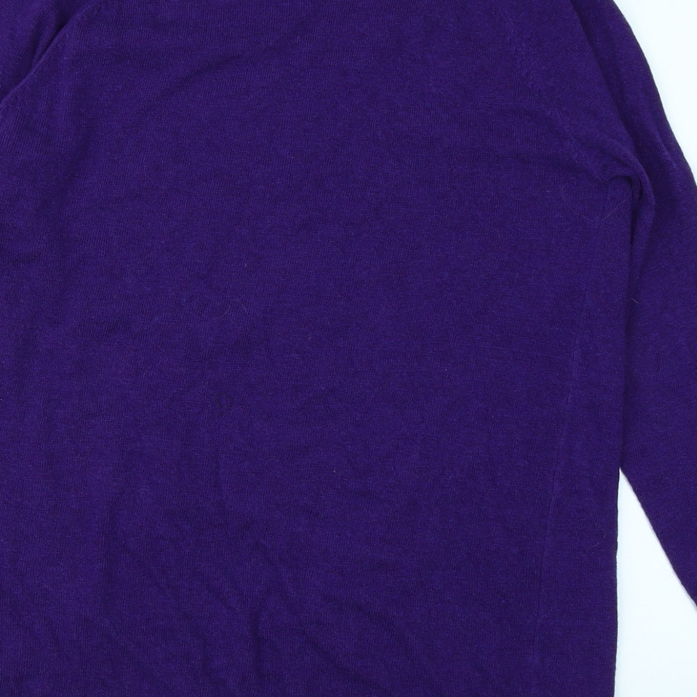 M&S Collection Womens Purple  Knit Pullover Jumper Size 12