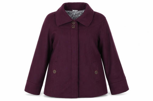 Womens UK Size 10 Anne De Lancay Purple Overcoat