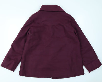 Womens UK Size 10 Anne De Lancay Purple Overcoat
