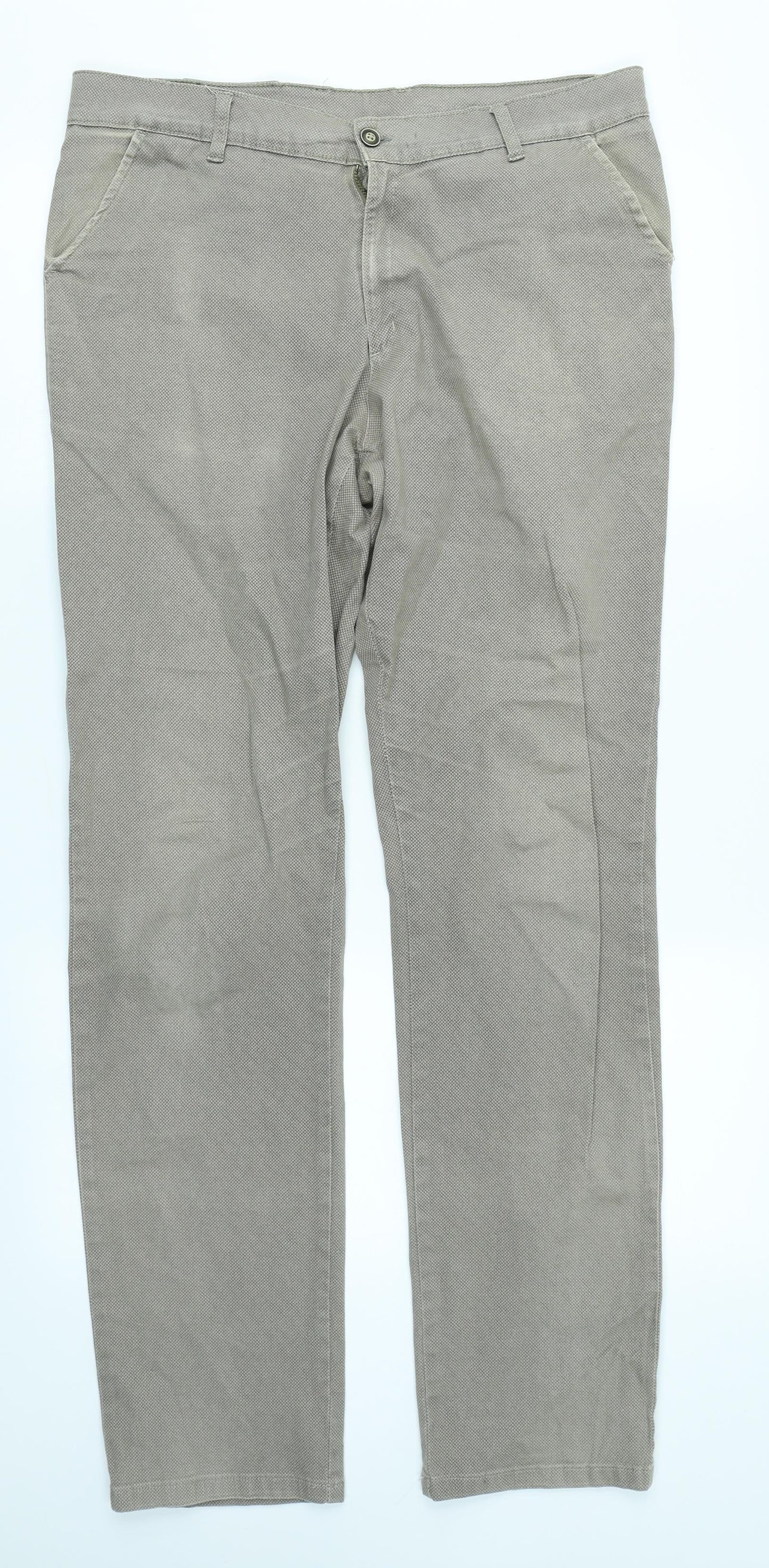 Adriano Calitri Mens Brown   Trousers  Size 34 in L32 in