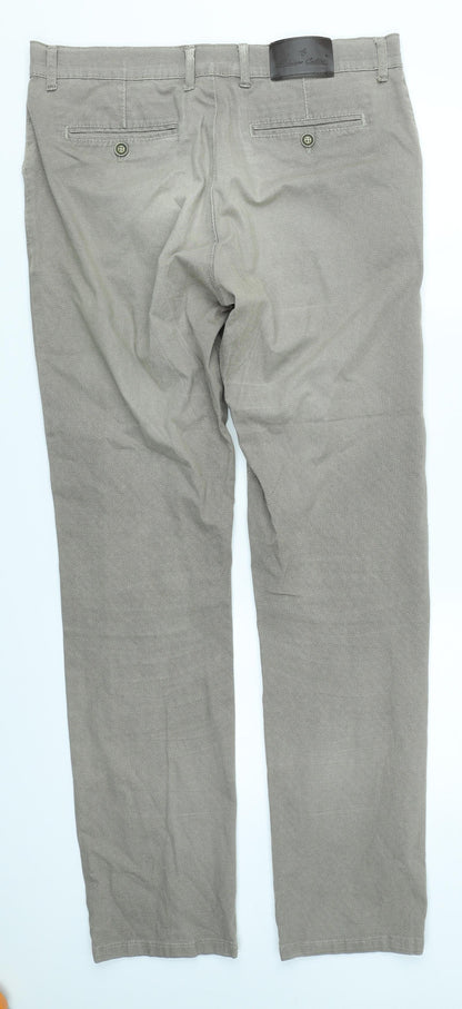 Adriano Calitri Mens Brown   Trousers  Size 34 in L32 in