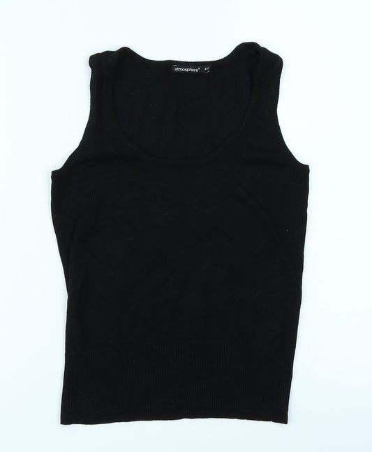 Womens UK Size 8 Atmosphere Black Basic Tank