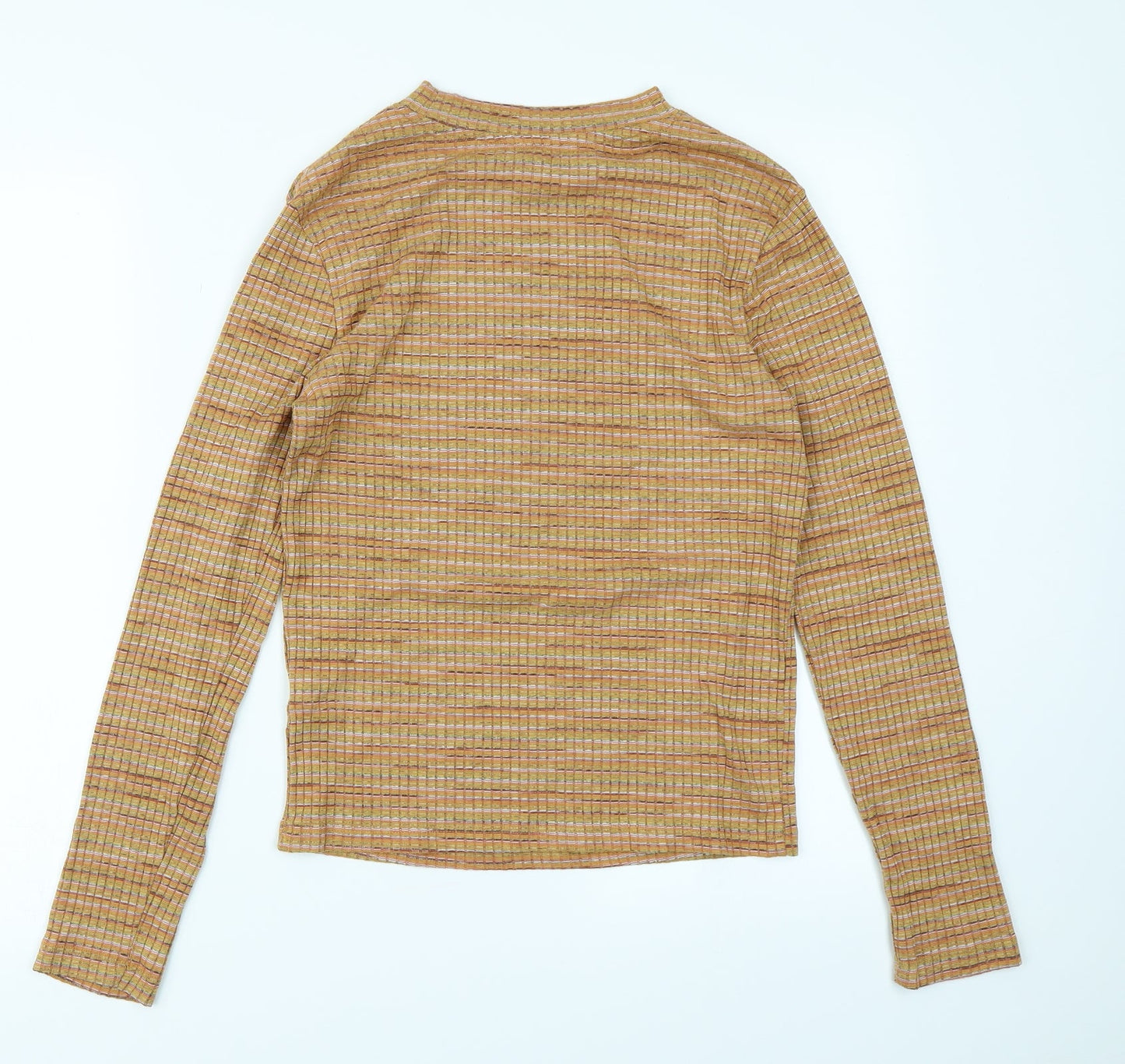 Primark Womens Orange Striped  Basic T-Shirt Size M