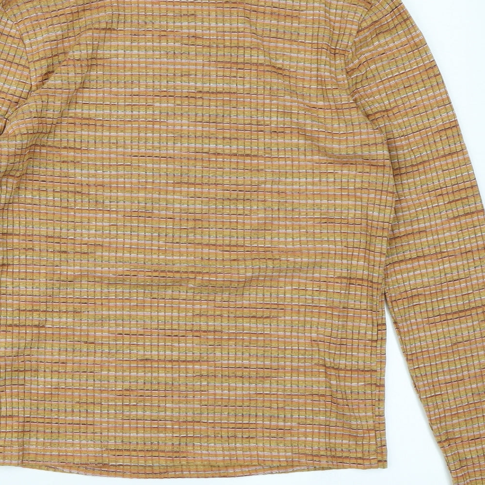 Primark Womens Orange Striped  Basic T-Shirt Size M