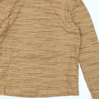 Primark Womens Orange Striped  Basic T-Shirt Size M