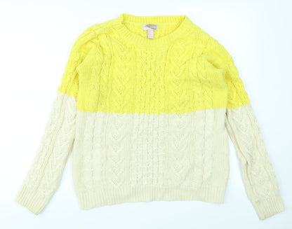FOREVER 21 Womens Yellow   Pullover Jumper Size M