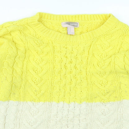 FOREVER 21 Womens Yellow   Pullover Jumper Size M
