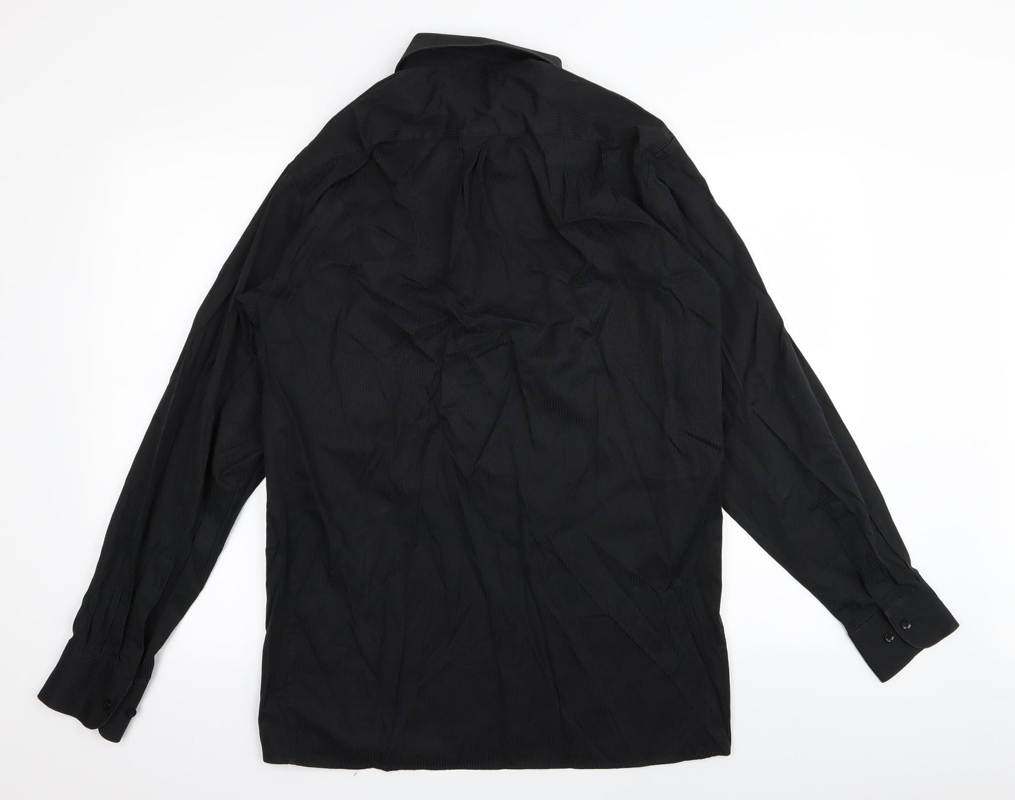 Mens UK Collar Size 40 Cosma Smart Black  Dress Shirt