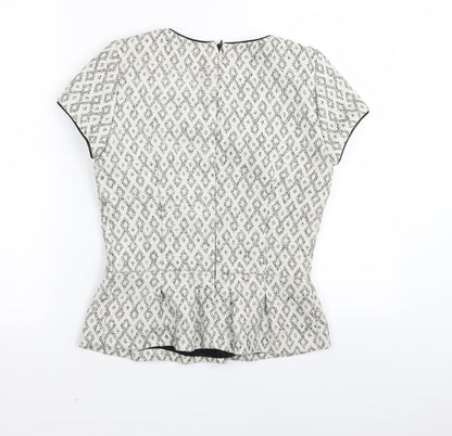 Womens UK Size 8 NEXT White Basic T-Shirt
