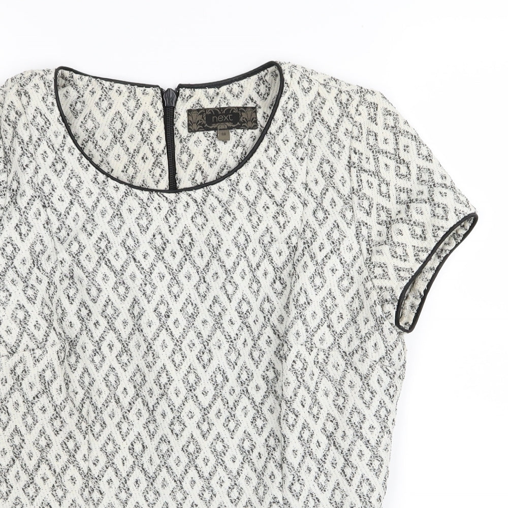 Womens UK Size 8 NEXT White Basic T-Shirt