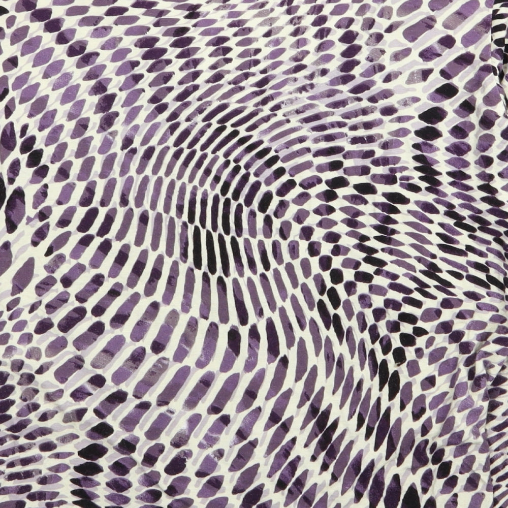 thestockshop Womens Purple Geometric  Basic T-Shirt Size 14