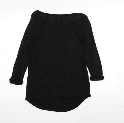 Womens UK Size 8 Divided by H&M Black Basic T-Shirt