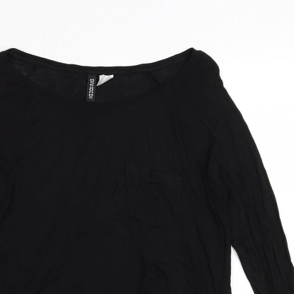 Womens UK Size 8 Divided by H&M Black Basic T-Shirt
