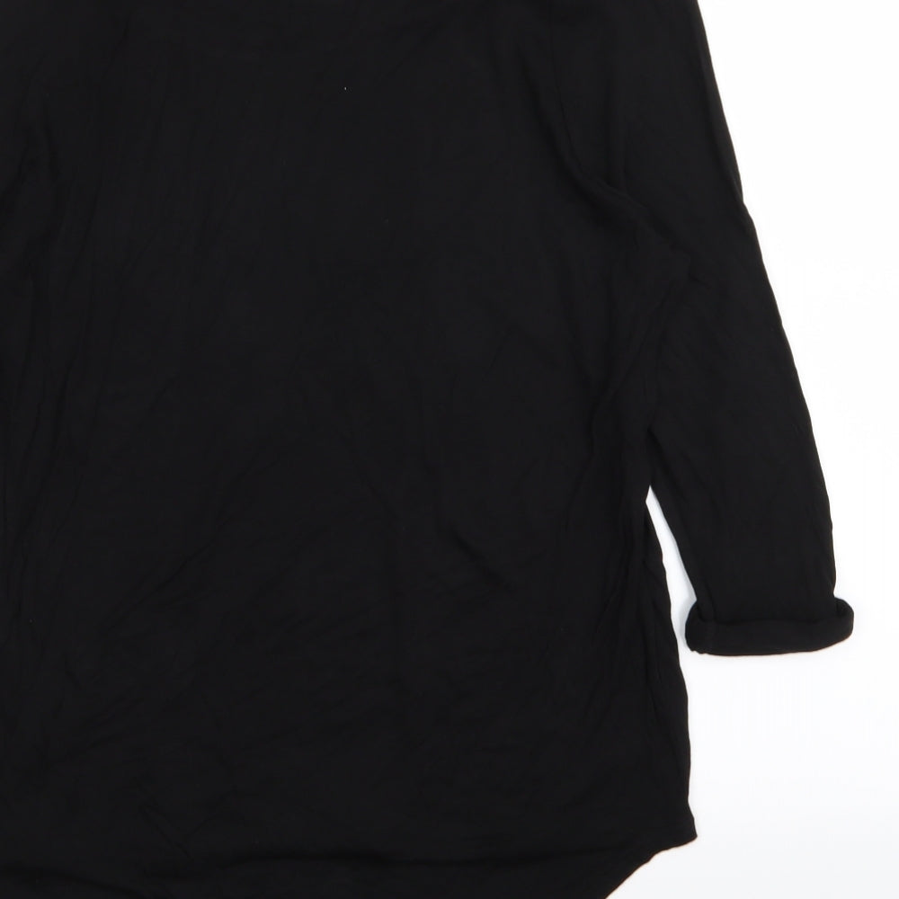 Womens UK Size 8 Divided by H&M Black Basic T-Shirt