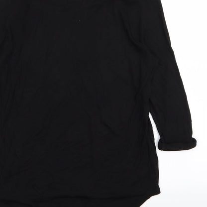 Womens UK Size 8 Divided by H&M Black Basic T-Shirt