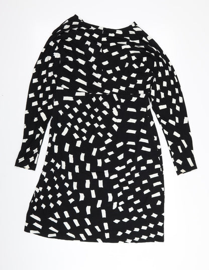 pomodoro Womens Black Geometric  Pencil Dress  Size 12